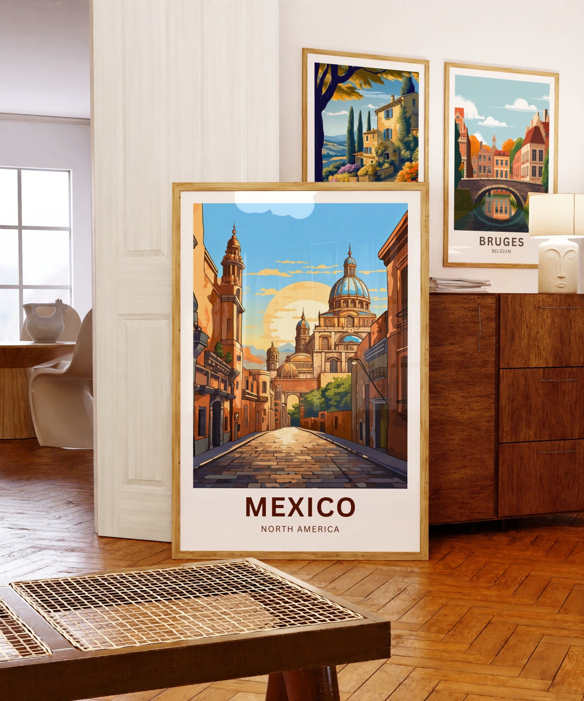 Personalized Mexico Travel Print Mexico Poster North America Wall Art Framed Present Gift North America Present - Image 5