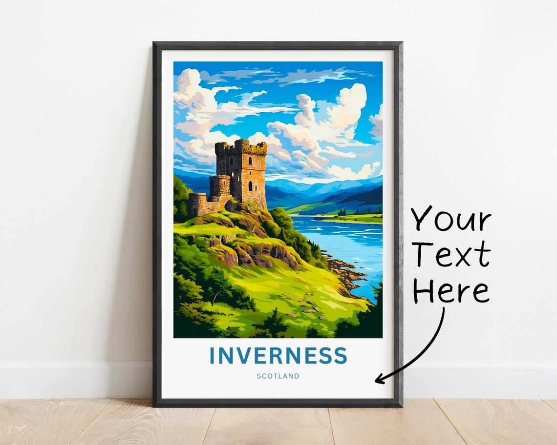 Inverness Scotland Highland Castle Tower Riverside View Poster