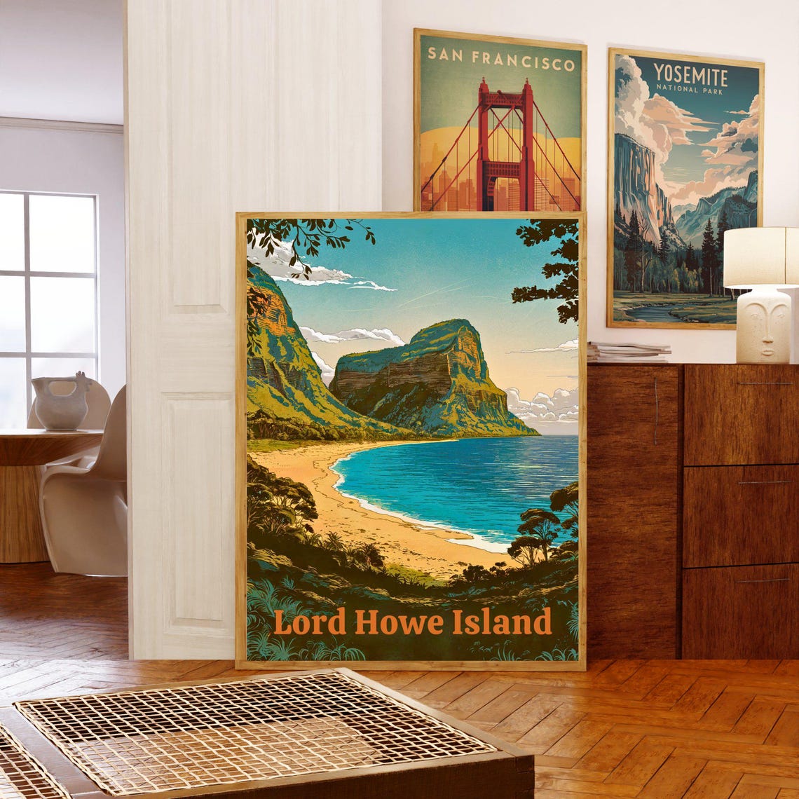 Lord Howe Island Australia Coastal Cliffs Beach Travel Poster - Image 5