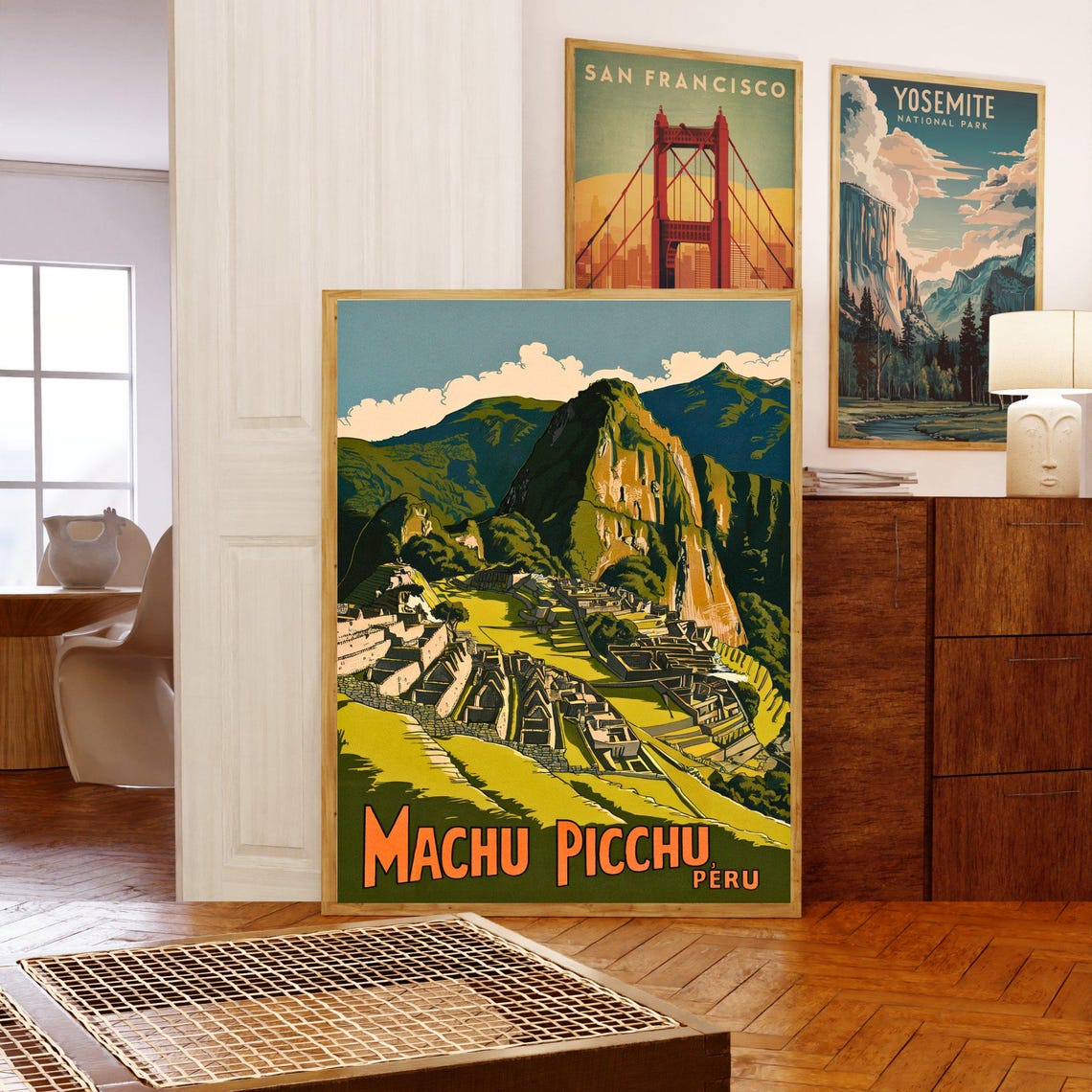 Machu Picchu Vintage Travel Poster Machu Picchu Print Peru Wall Art Framed Gift Peru Present - Image 5