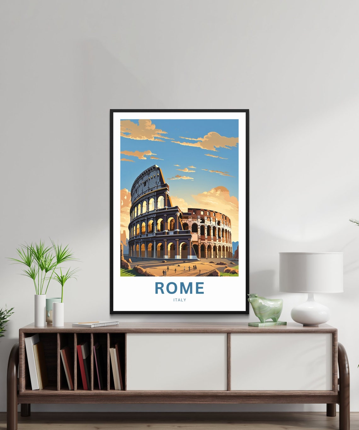 Rome Italy Colosseum Sunset Ancient Landmark Vintage Travel Poster - Image 2