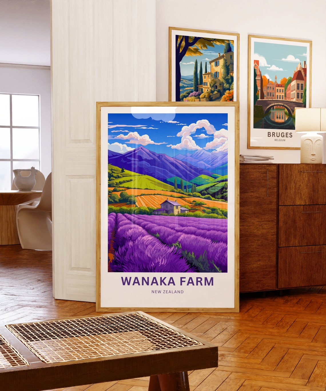 Wanaka Farm New Zealand Lavender Fields Personalized Travel Poster - Image 5