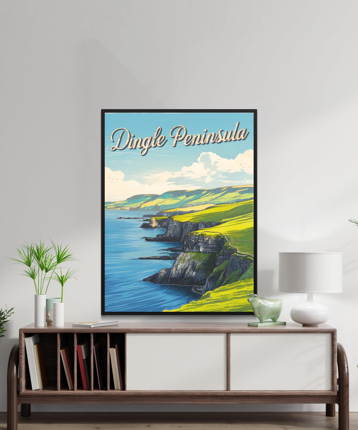 Dingle Peninsula Ireland Vintage Travel Poster Sea Cliffs Coastline - Image 2