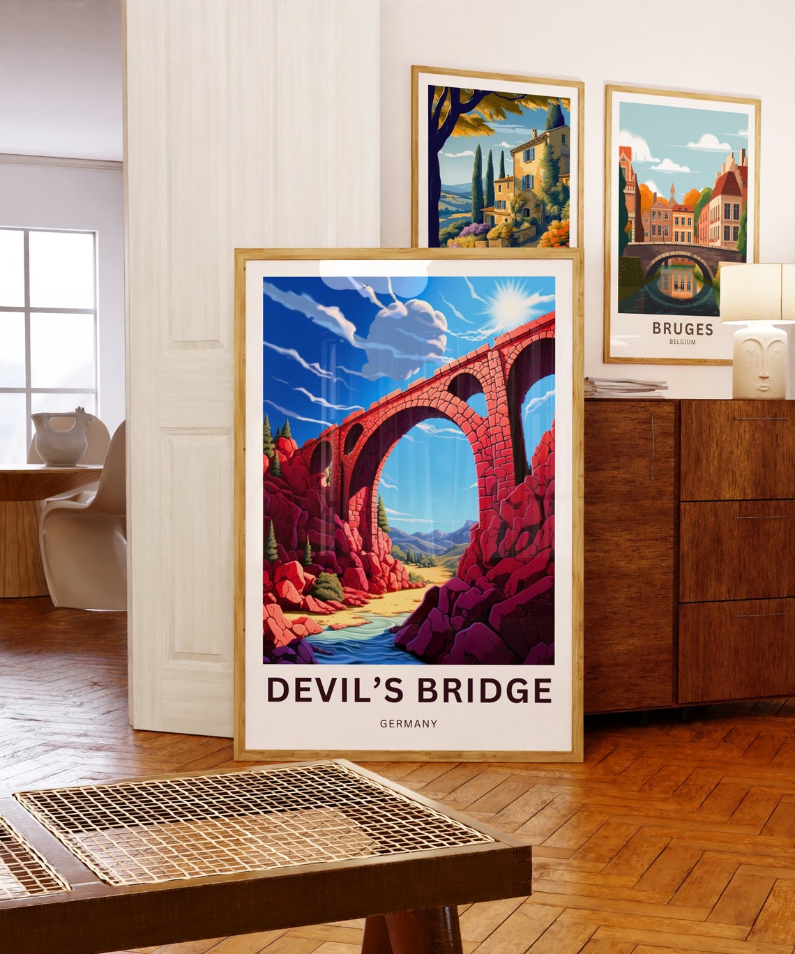 Devil's Bridge Germany Red Rock Aqueduct Canyon Travel Poster - Image 5