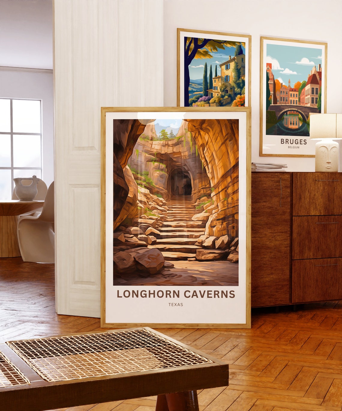 Longhorn Caverns Texas Golden Canyon Customizable Travel Poster - Image 5