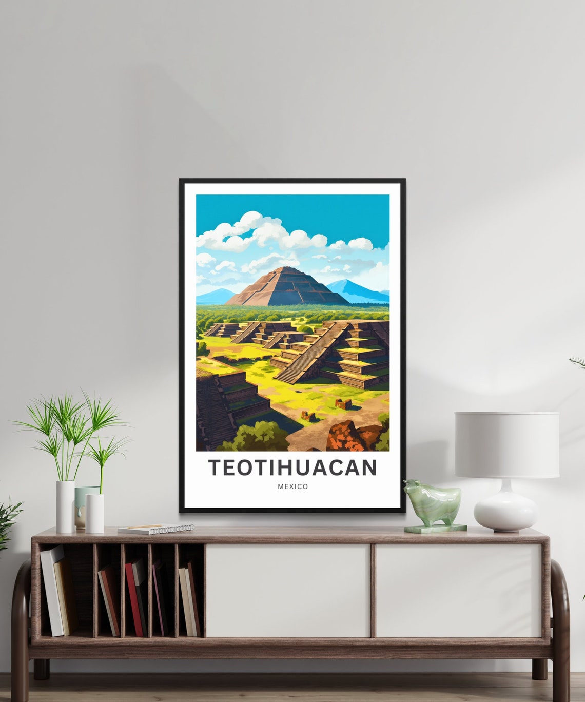 Teotihuacan Travel Print Teotihuacan Poster Mexico Wall Art Framed Present Gift Mexico Present - Image 3