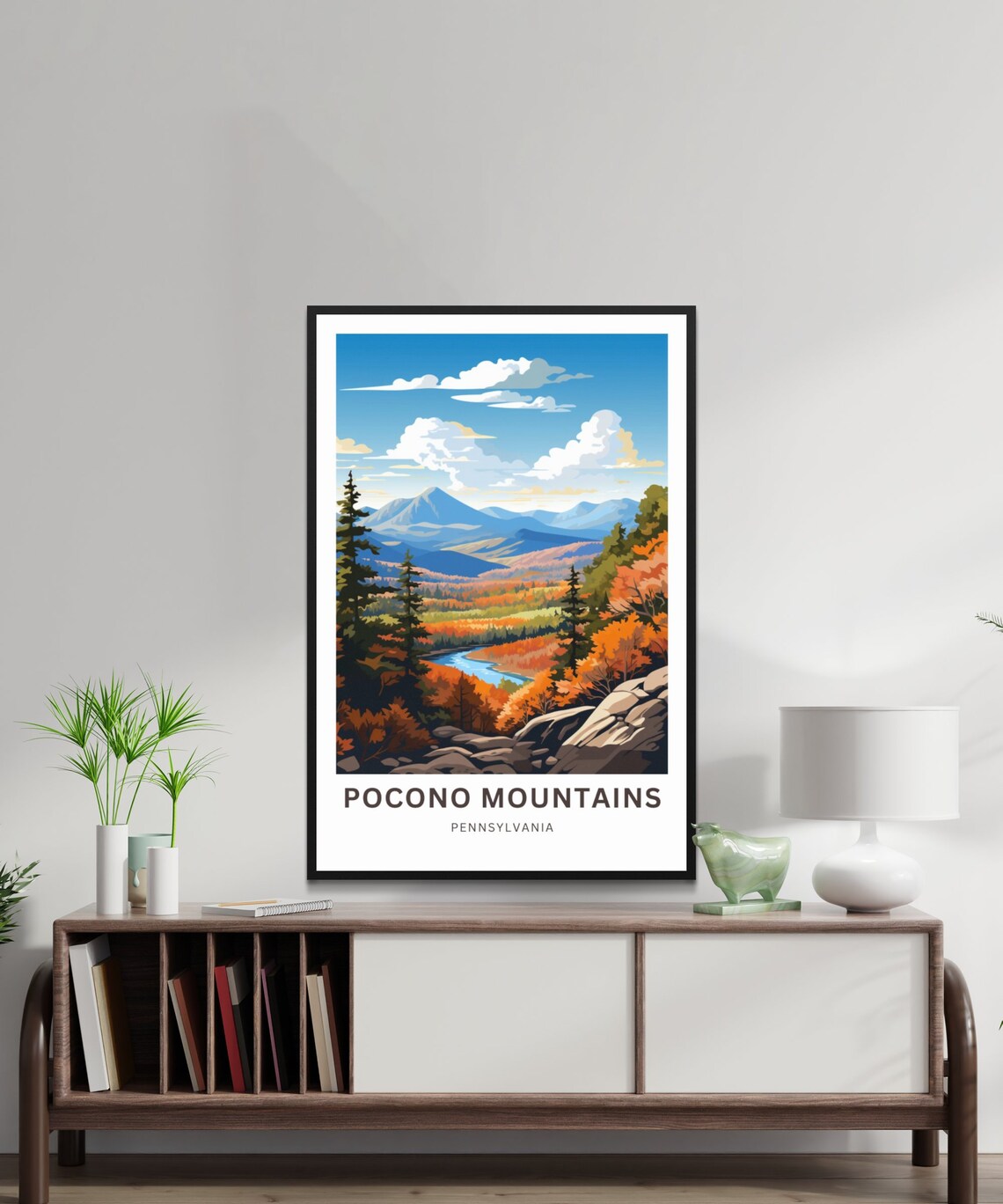 Pocono Mountains Pennsylvania Autumn Valley Personalized Poster - Image 2
