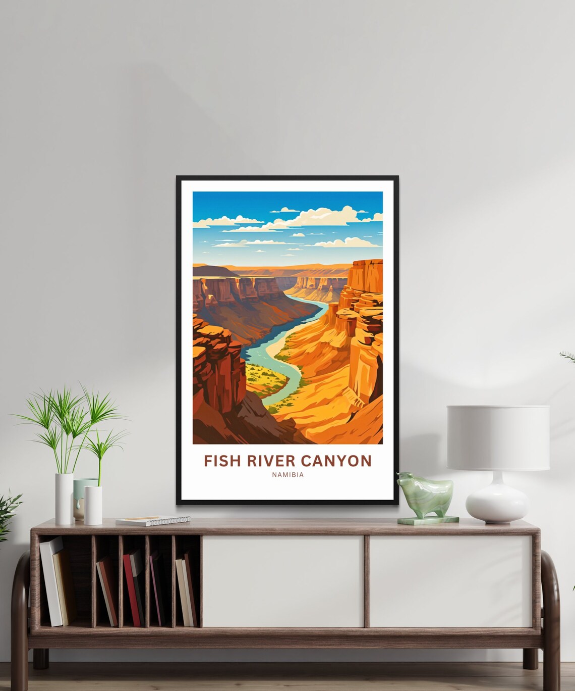 Personalized Fish River Canyon Travel Print Fish River Canyon Poster Namibia Wall Art Framed Present Gift Namibia Present - Image 3
