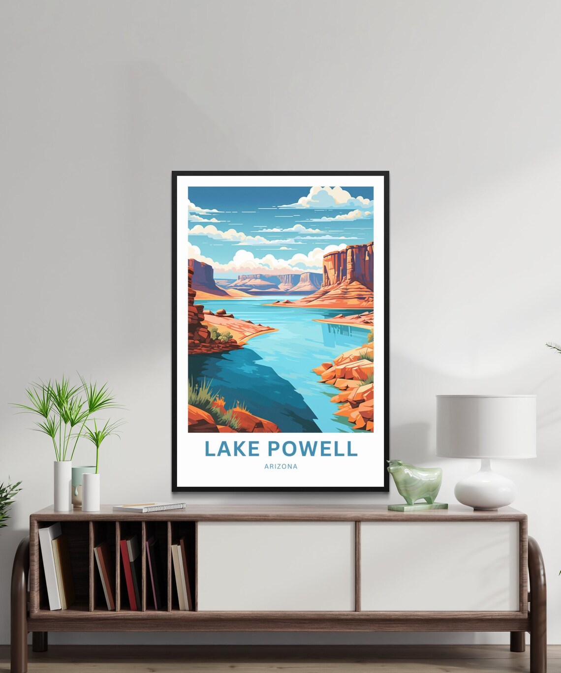 Lake Powell Arizona Red Rock Canyon River Custom Travel Poster - Image 2