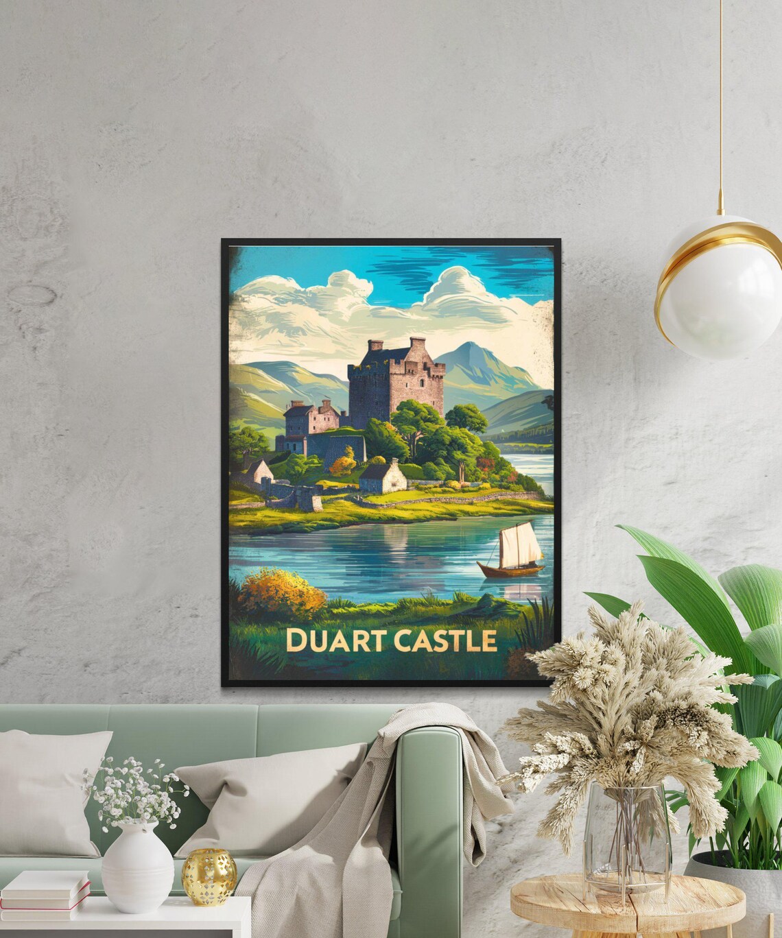 Duart Castle Vintage Travel Poster, Scotland Travel Poster - Image 2