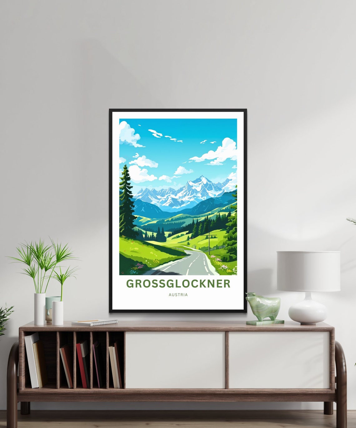Grossglockner Austria Alpine Mountain Road Snowy Peaks Travel Poster - Image 2
