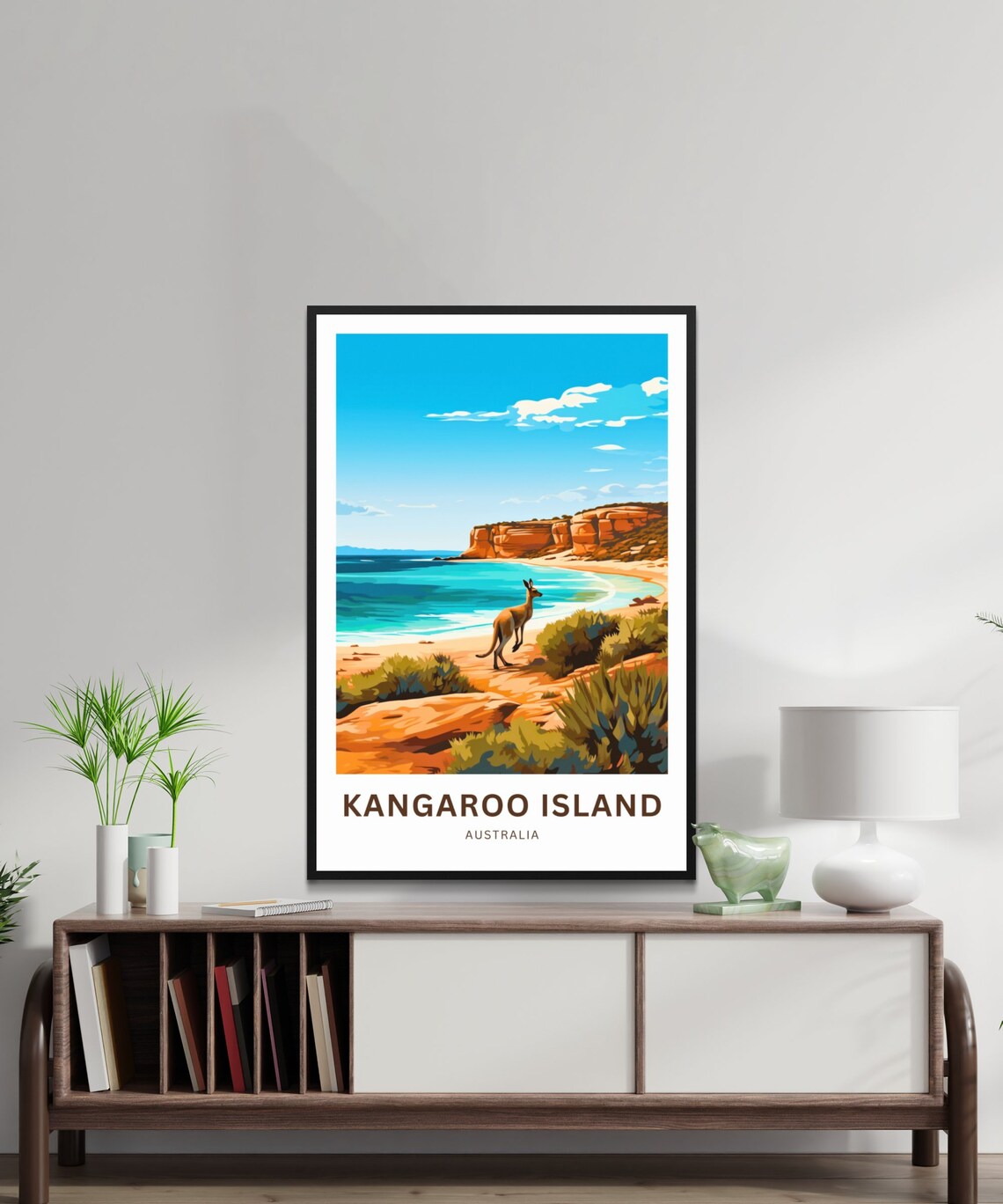 Personalized Kangaroo Island Wildlife Red Rocks Custom Travel Poster - Image 2