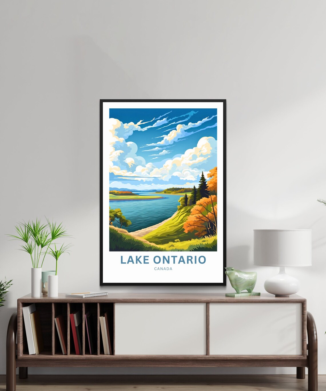 Lake Ontario Canada Autumn Shoreline Personalized Travel Poster - Image 3