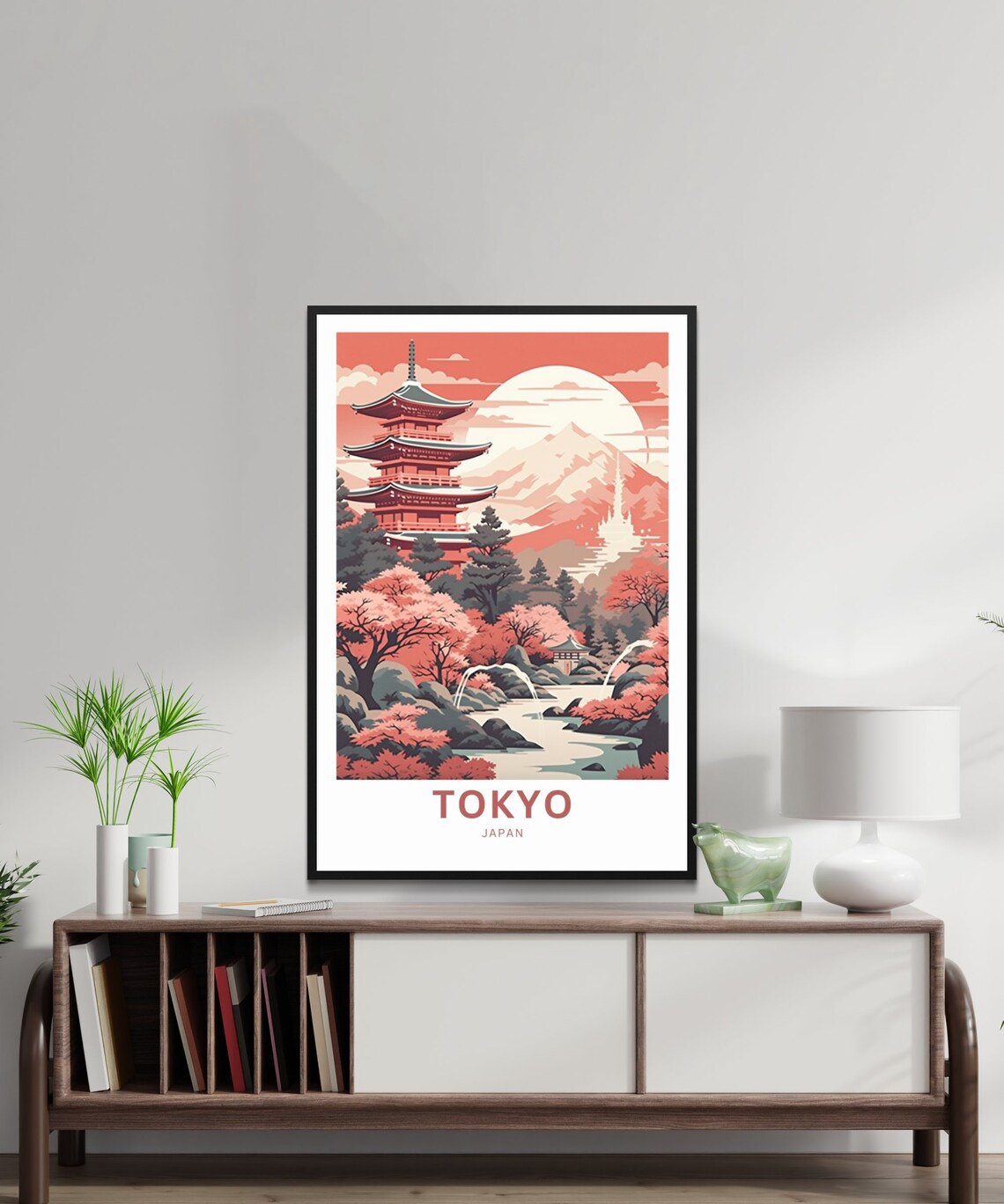 Tokyo Japan Pagoda Blossom Mount Fuji Personalized Travel Poster - Image 3