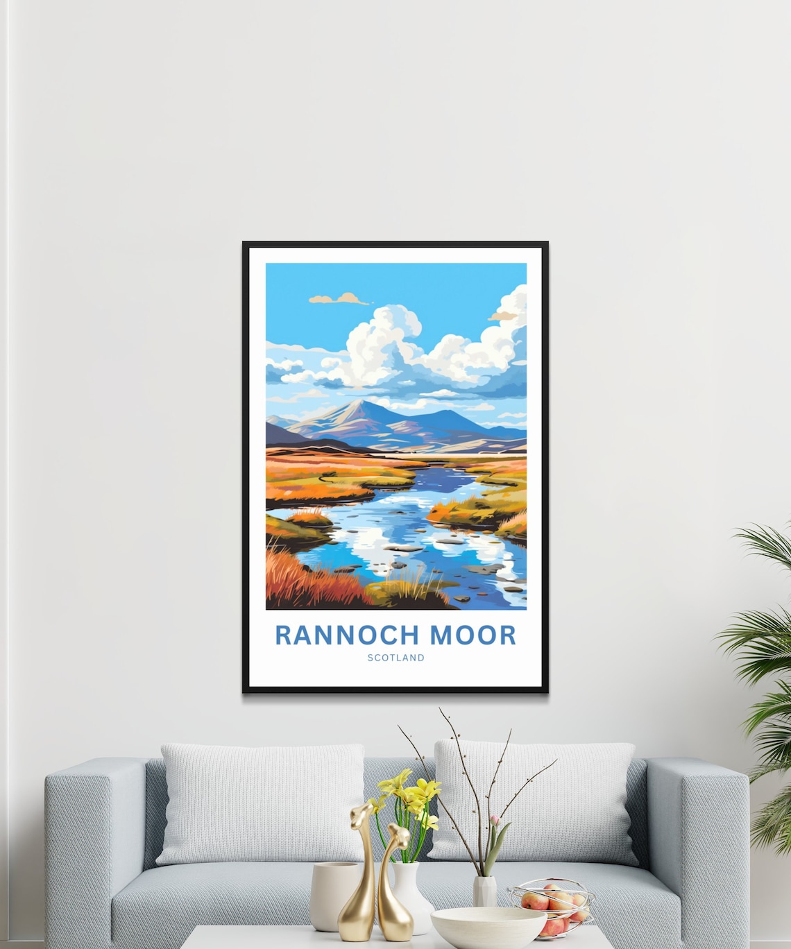 Rannoch Moor Scotland Autumn Moorland Personalized Travel Poster - Image 3