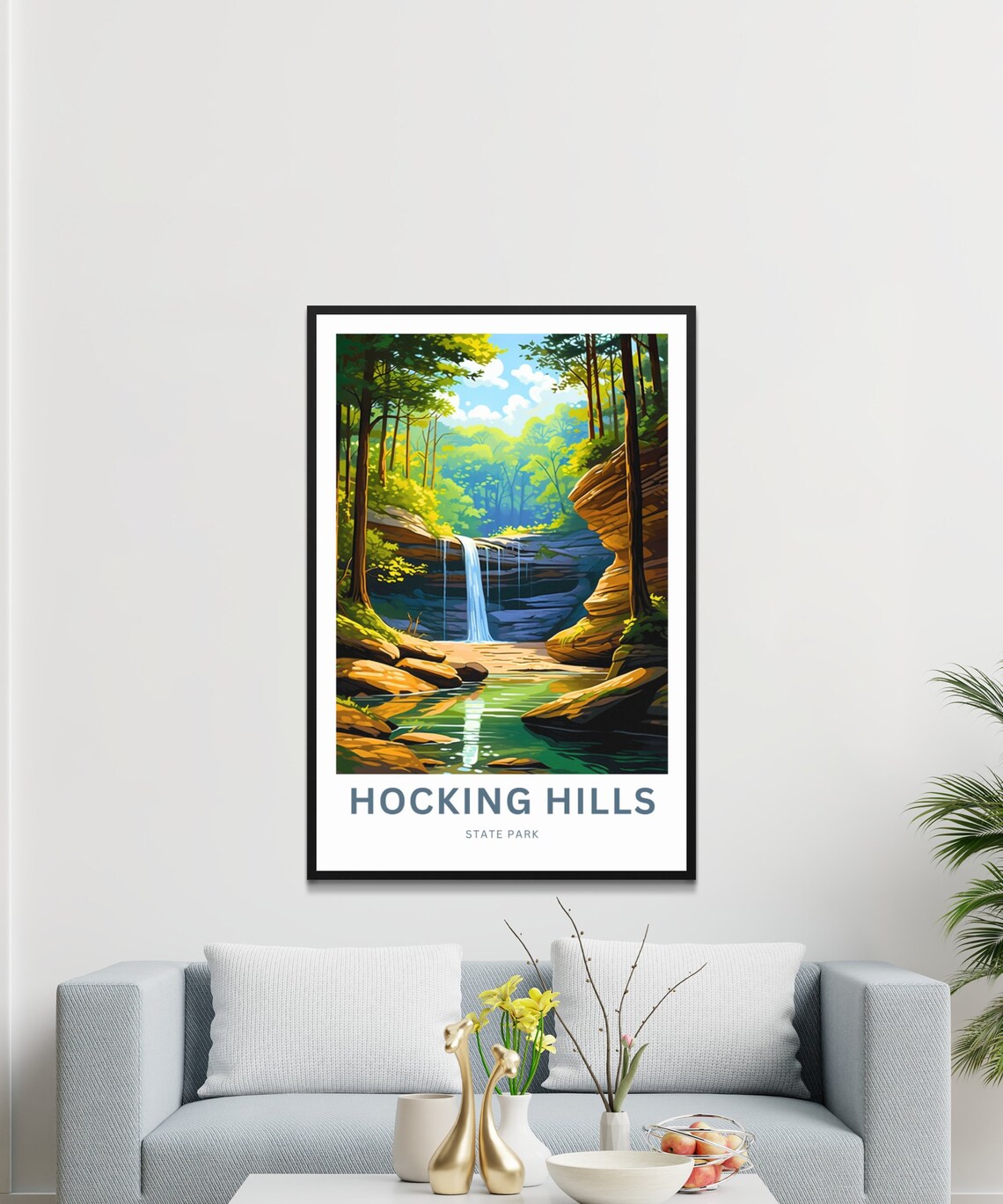Hocking Hills State Park Travel Poster, Ohio - Image 3