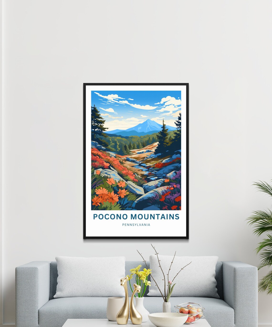 Pocono Mountains Pennsylvania Gift Travel Poster - Image 3