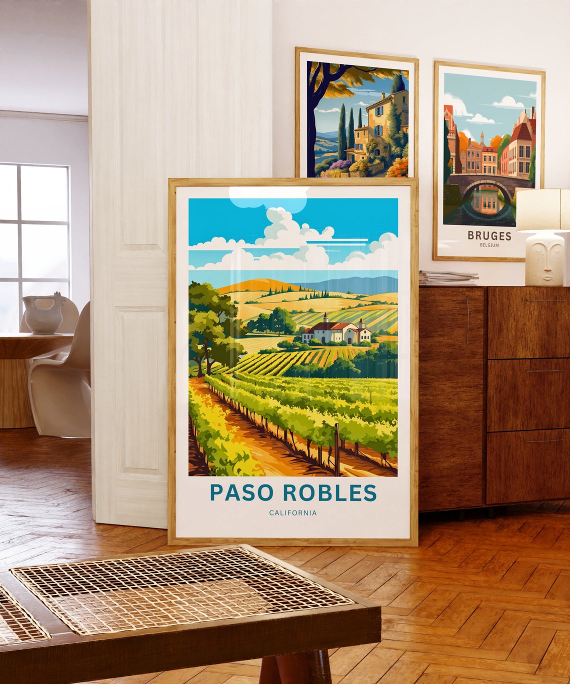 Paso Robles California Vineyard Custom Wine Country Travel Poster - Image 5