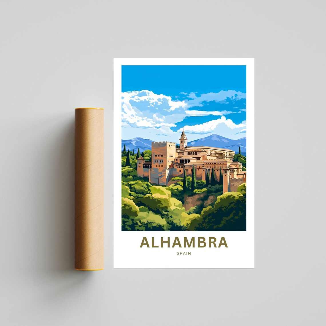 Alhambra Travel Poster, Spain Wall Art - Image 4