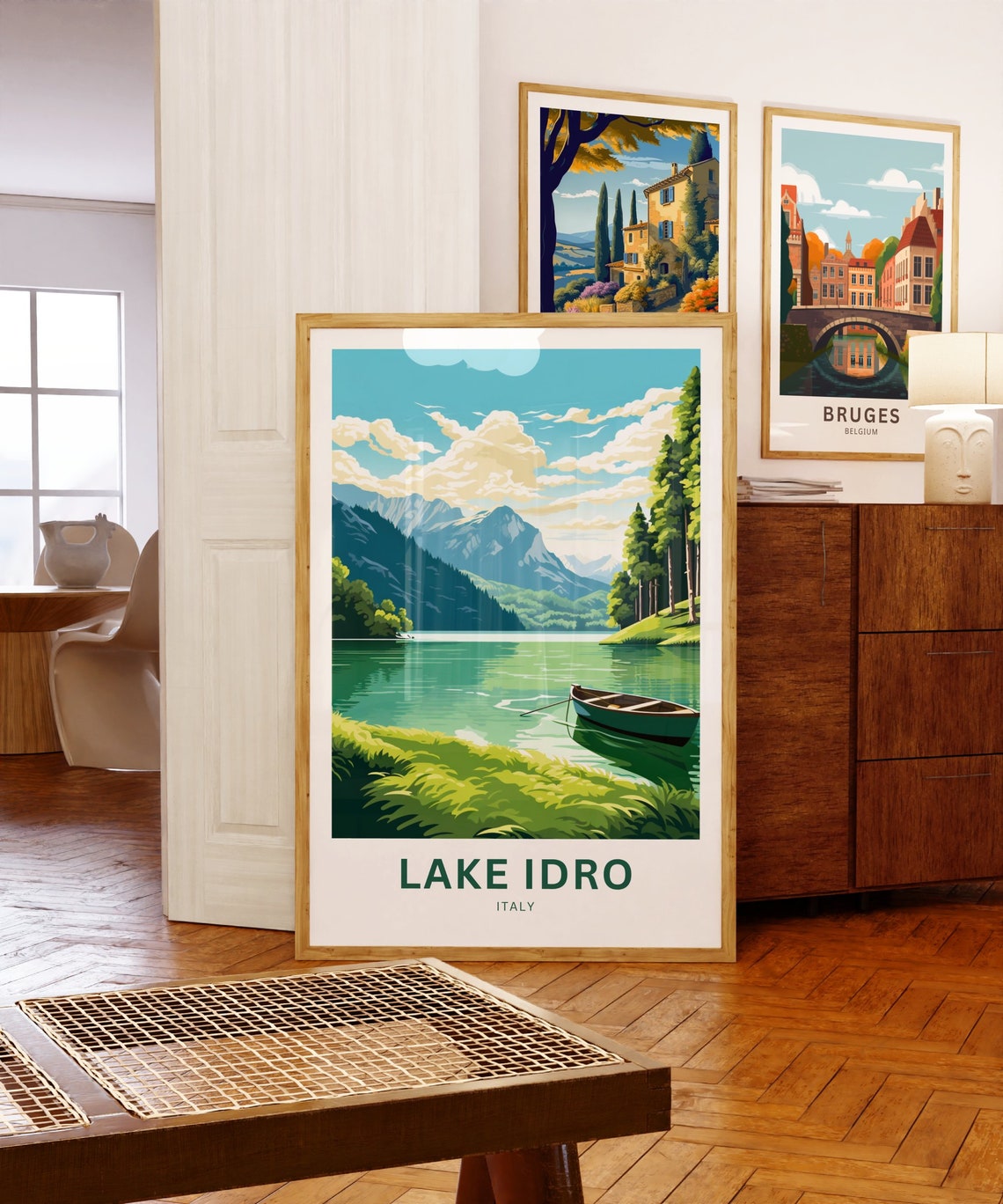 Lake Idro Pine Forest Tranquil Alpine Mountain Lake Italy Poster - Image 5