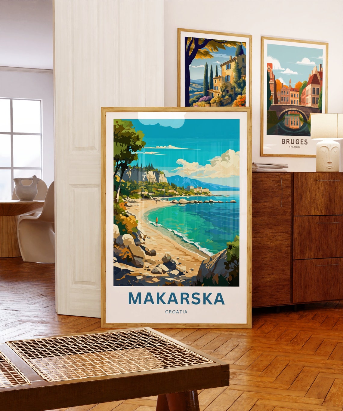 Personalized Makarska Croatia Beach Custom Text Adriatic Travel Poster - Image 5