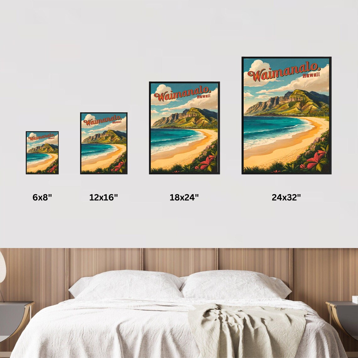 Waimanalo Vintage Travel Poster, Hawaii Art Print - Image 4