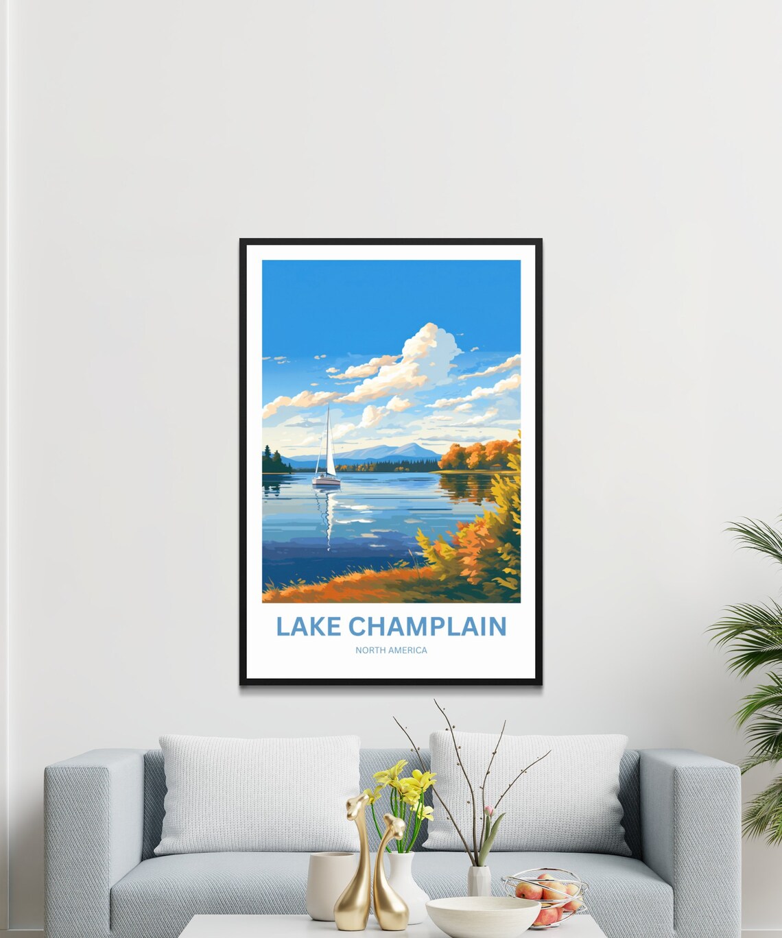Lake Champlain Travel Poster, North America Wall Art - Image 3