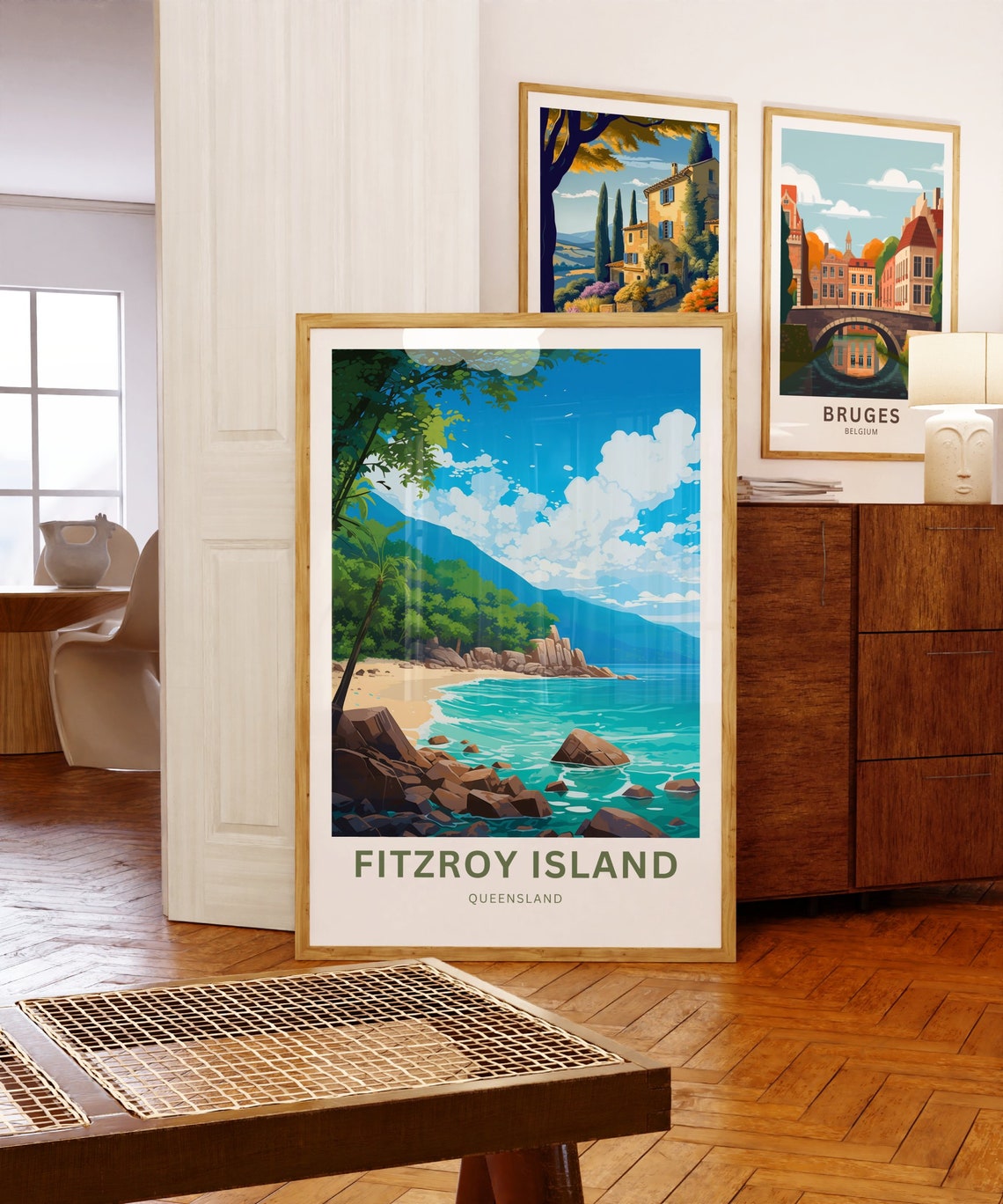 Personalized Fitzroy Island Queensland Turquoise Bay Travel Poster - Image 5