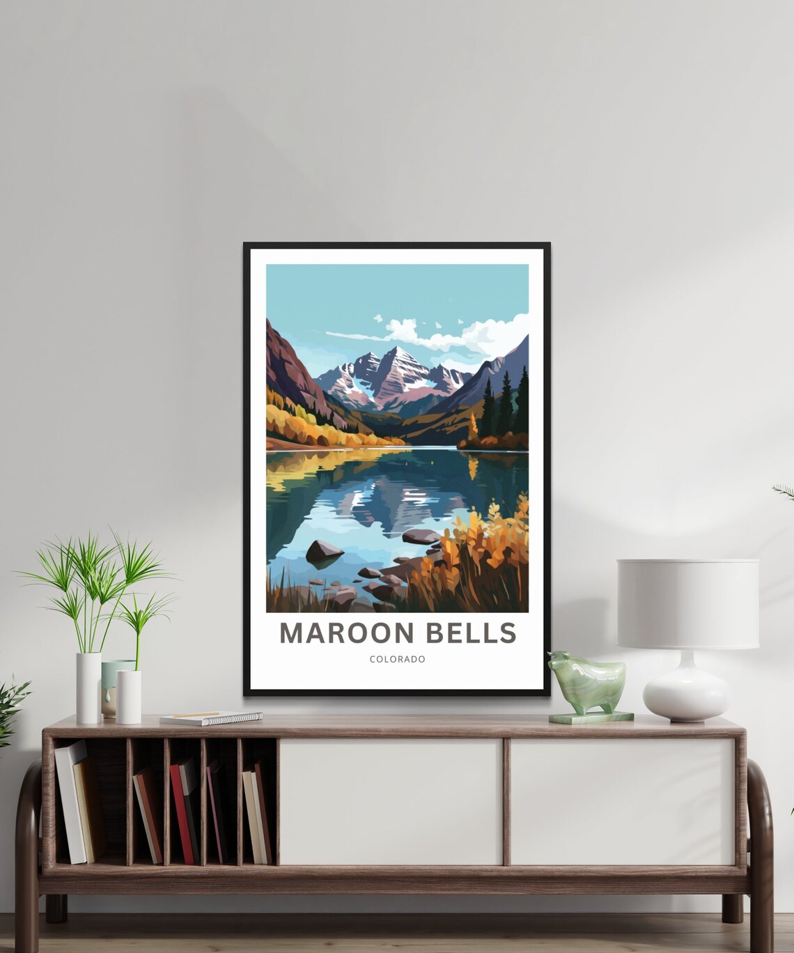 Personalized Maroon Bells Travel Poster, Colorado - Image 2