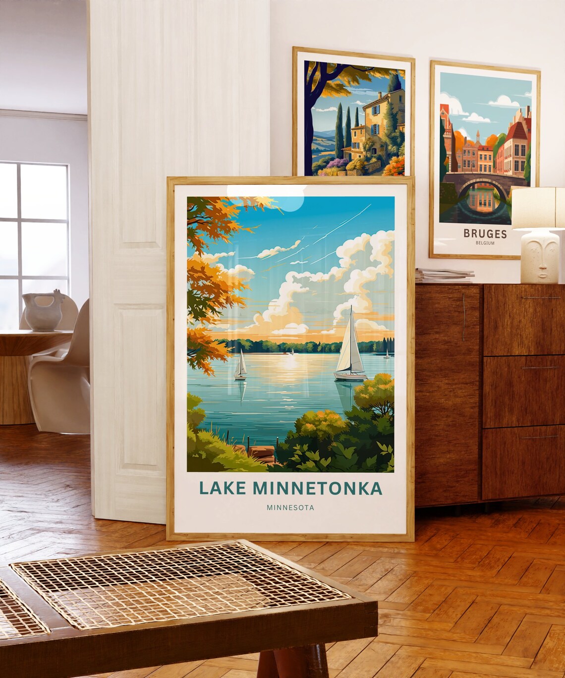 Personalized Lake Minnetonka Travel Poster, Minnesota - Image 5