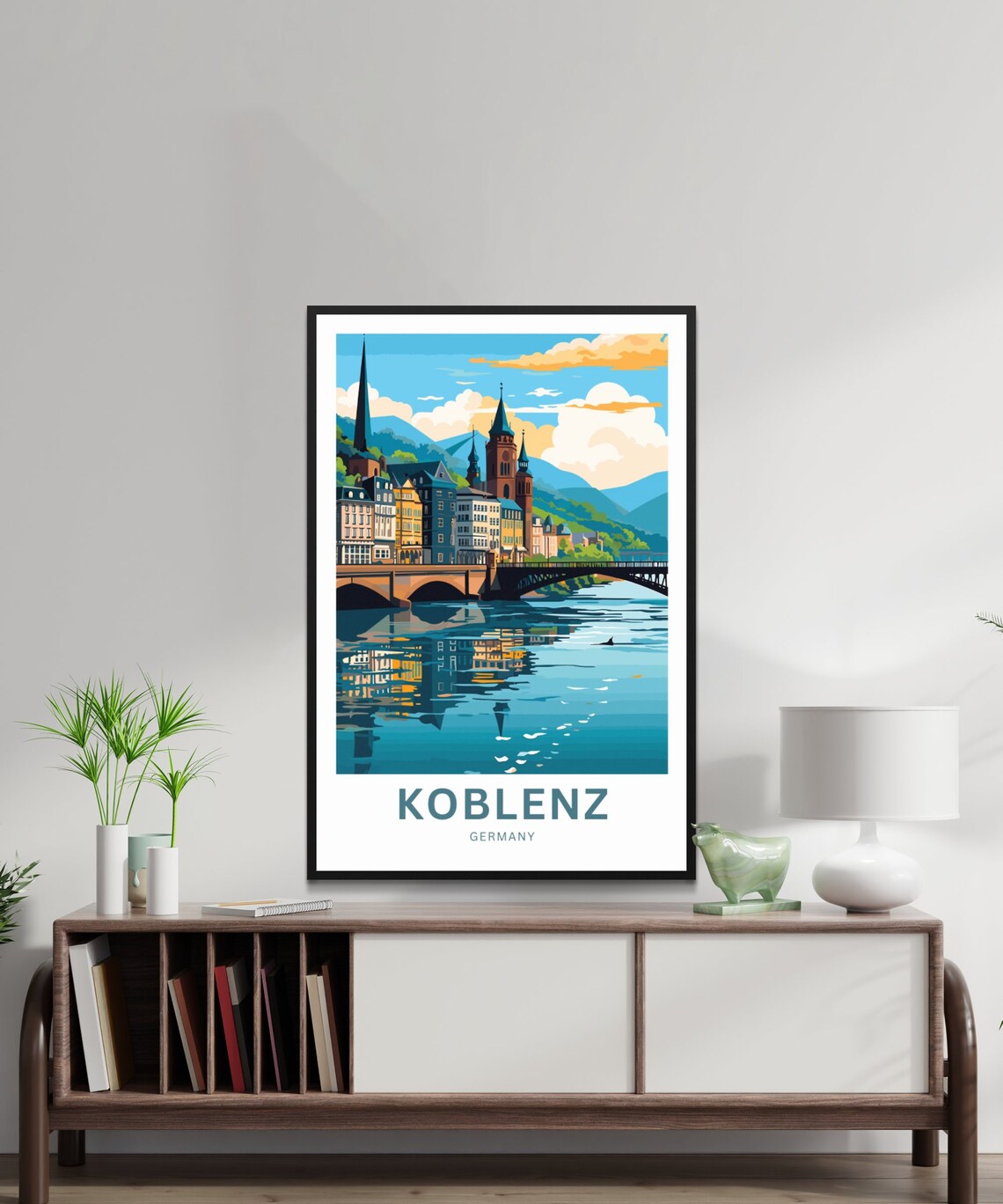 Koblenz Germany Historic River City Scenic Vintage Travel Poster - Image 2