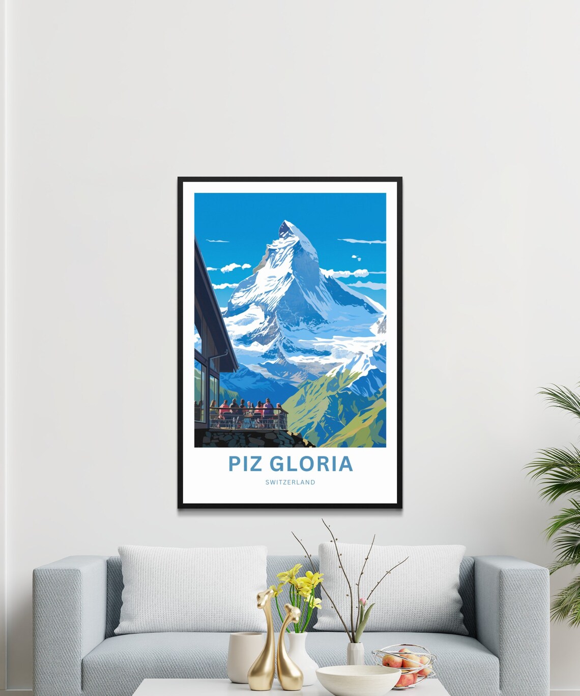 Piz Gloria Switzerland Revolving Restaurant Alpine Terrace Poster - Image 3