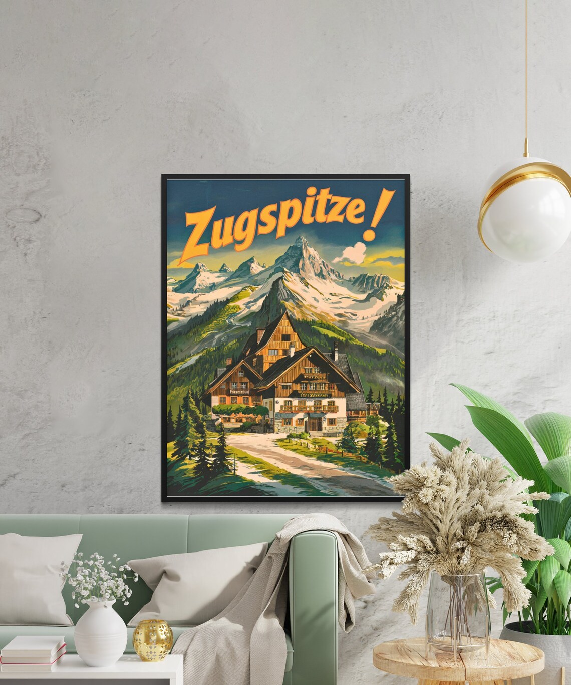 Zugspitze Vintage Travel Poster, Bavaria Wall Art - Image 2
