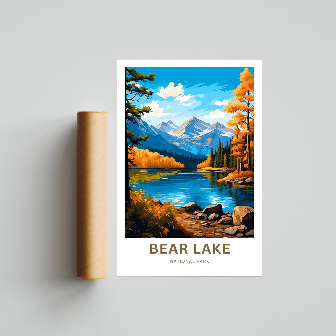 Personalized Bear Lake Travel Print Bear Lake Poster Colorado Wall Art Framed Present Gift Colorado Present - Image 4