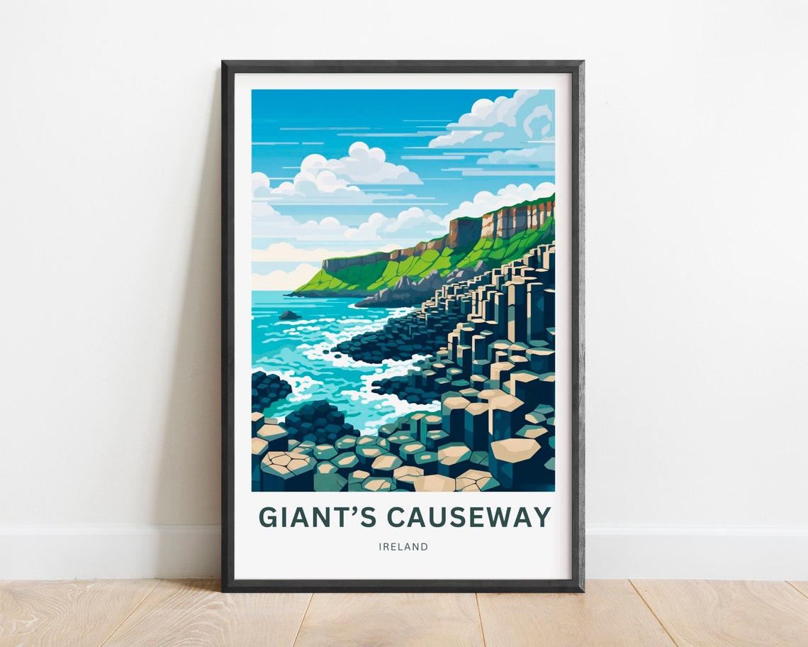 Giant's Causeway Ireland Hexagonal Basalt Columns Coast Poster