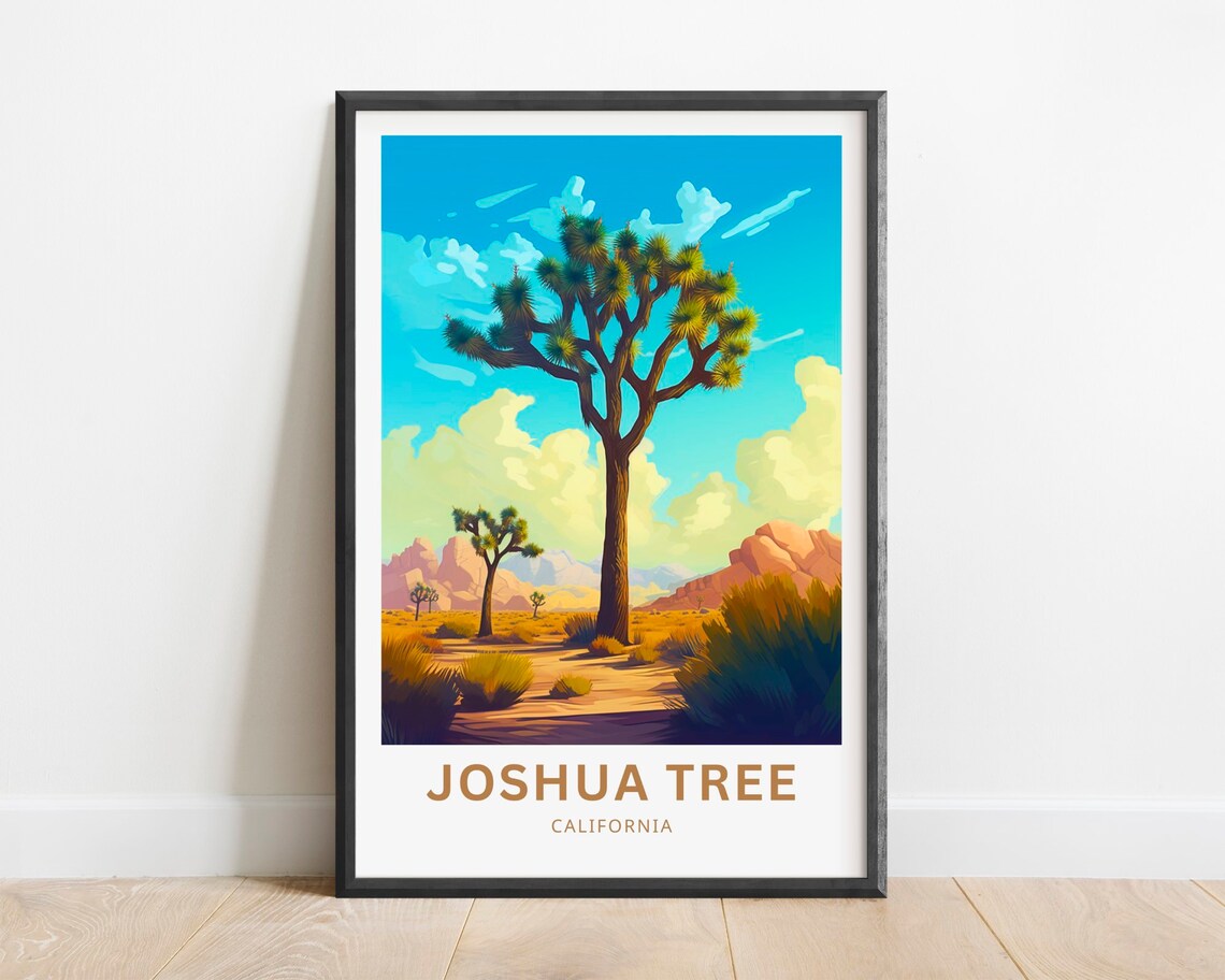 Joshua Tree California Desert Icons Golden Hour Travel Poster