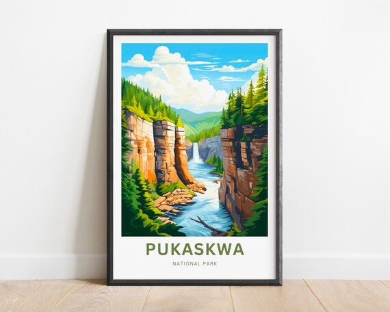 Pukaskwa National Park Waterfall Gorge River Canyon Wilderness Poster