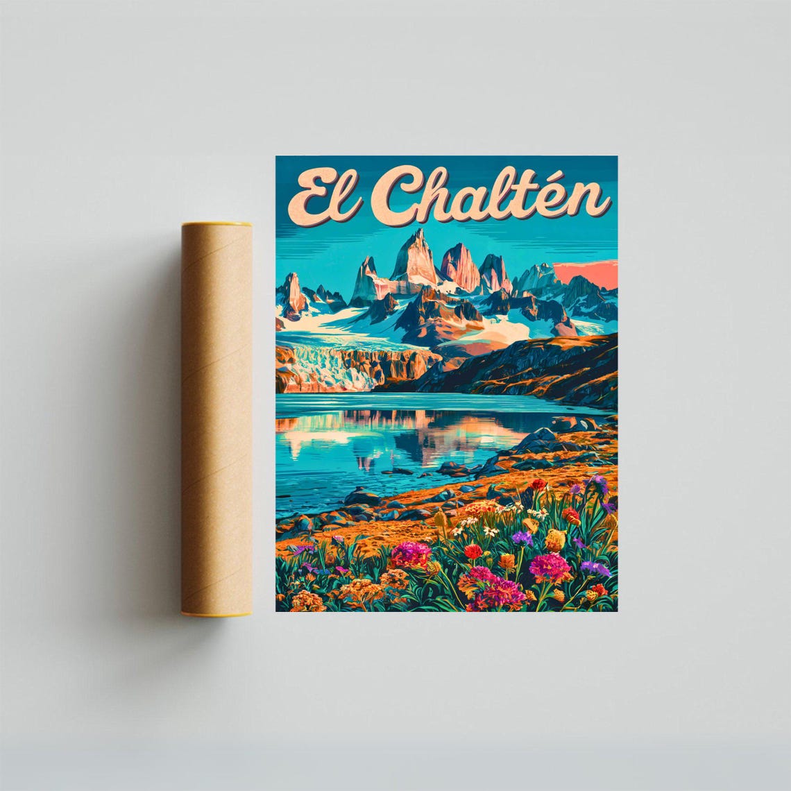 El Chaltn Vintage Travel Poster El Chalten Print Argentina Wall Art Framed Present Gift Argentina Present - Image 4