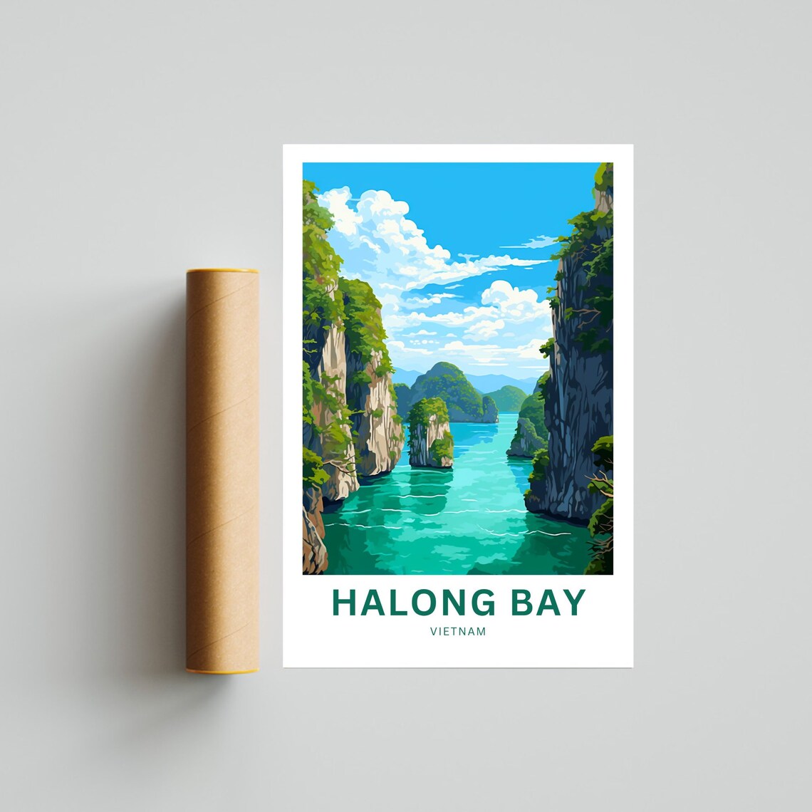 Personalized Halong Bay Travel Poster, Vietnam - Image 4