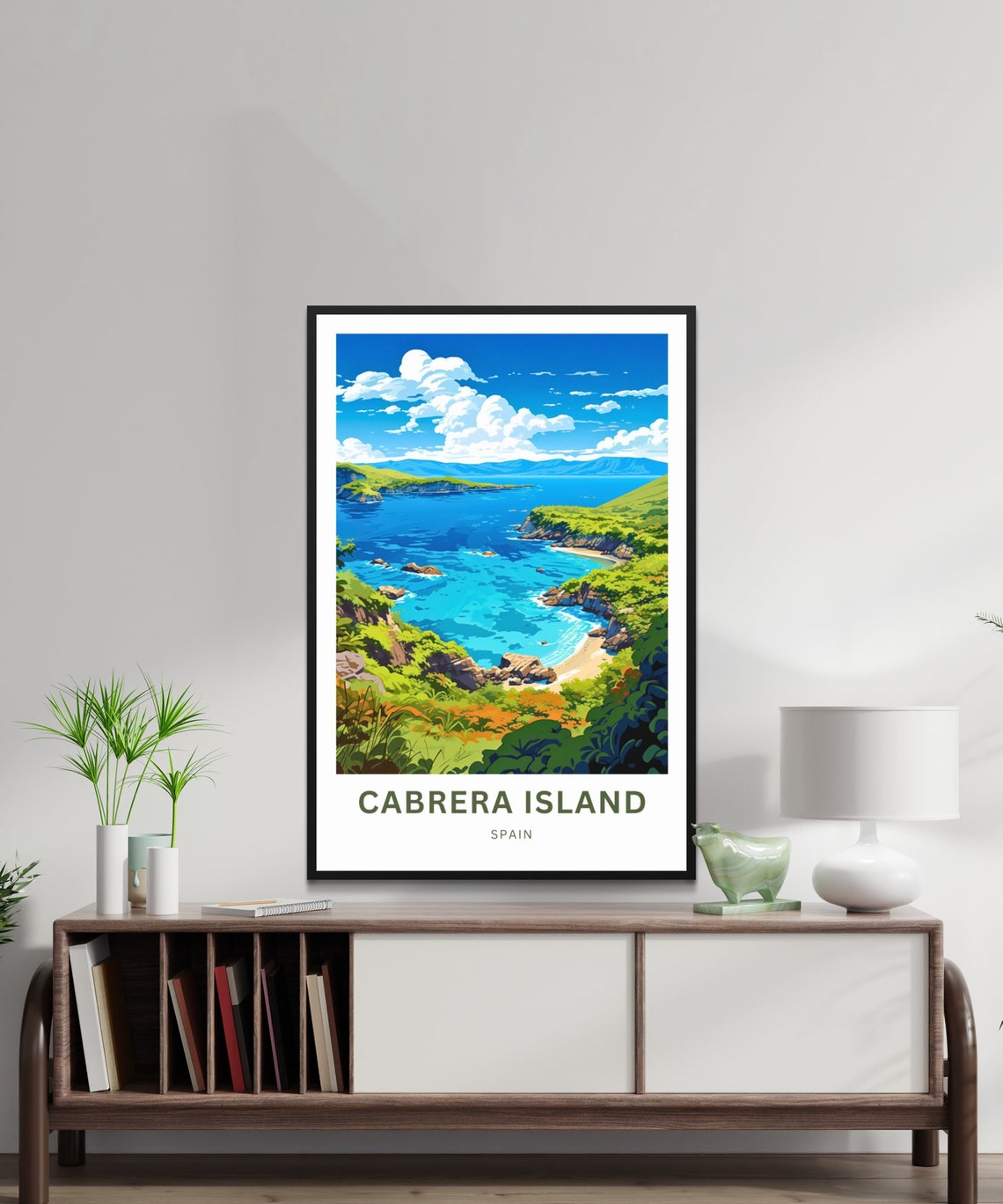 Personalized Cabrera Island Spain Panoramic Bay Vista Travel Poster - Image 3