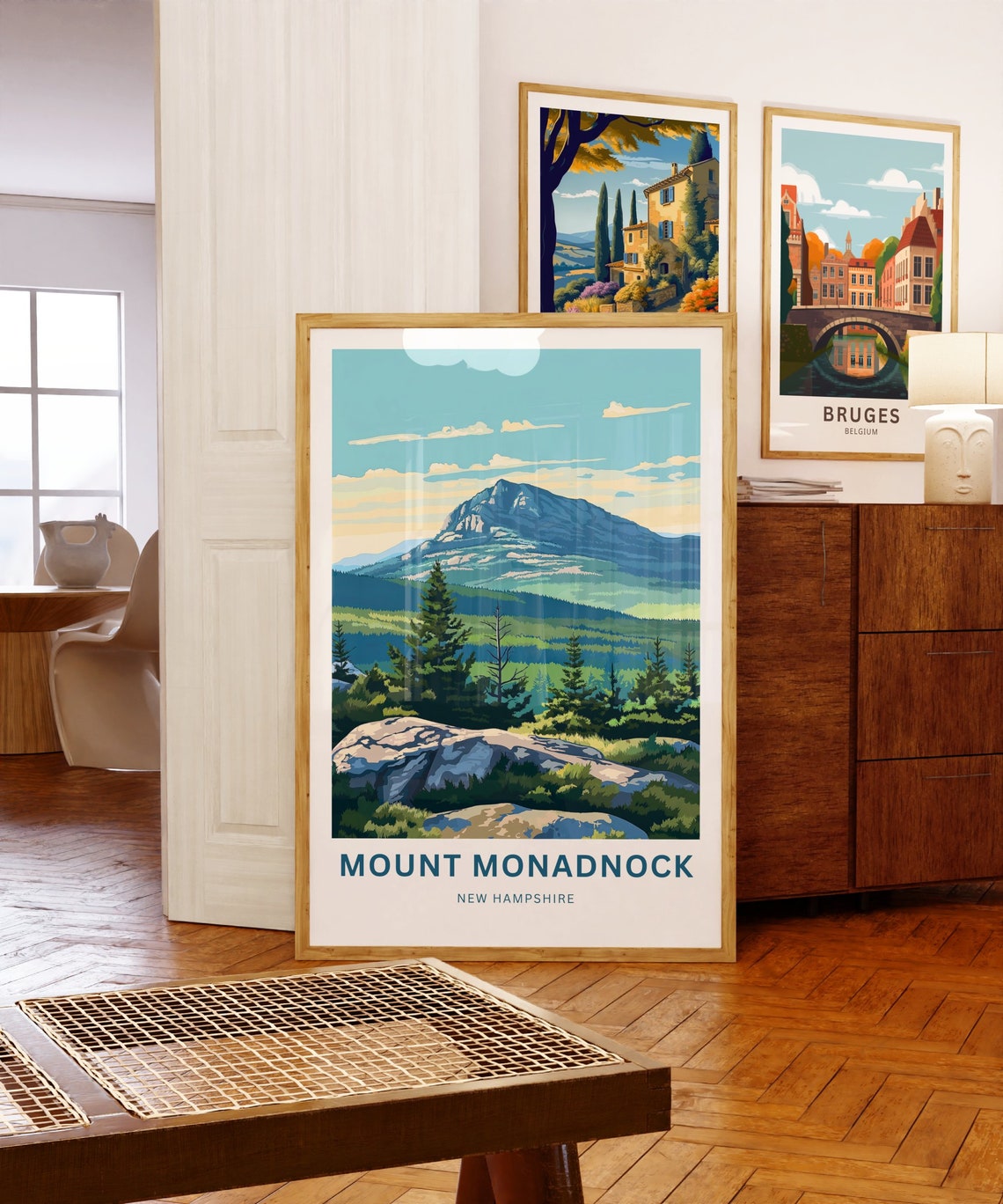 Personalized Mount Monadnock Peak Evergreens Custom Text Poster - Image 5