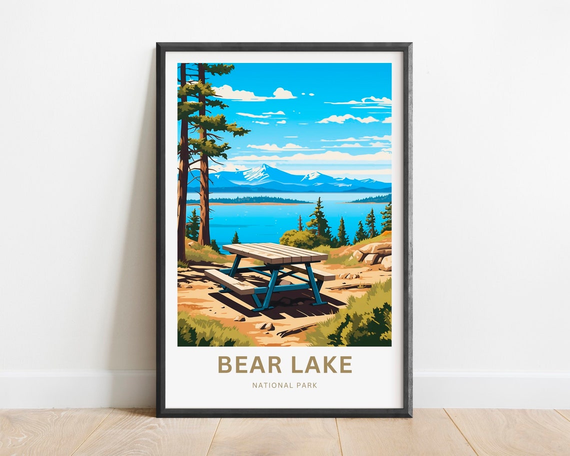 Bear Lake Travel Print Bear Lake Poster Colorado Wall Art Framed Present Gift Colorado Present