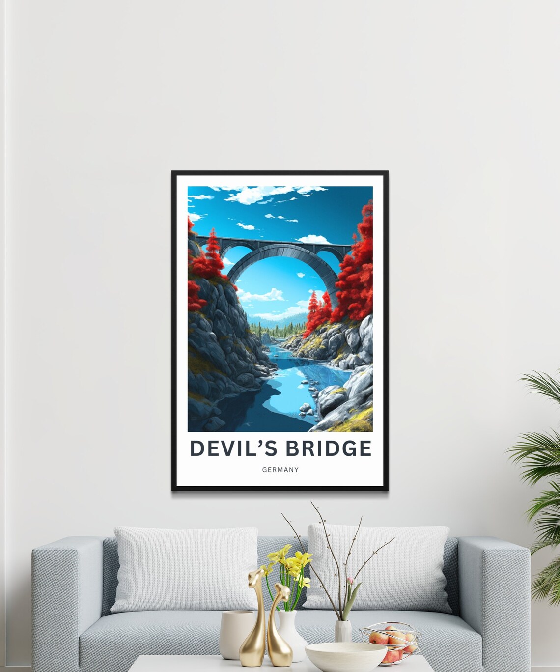 Devils Bridge Travel Poster, Germany Personalized - Image 3