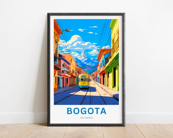 Bogota Travel Print Bogota Poster Colombia Wall Art Framed Present Gift Colombia Present