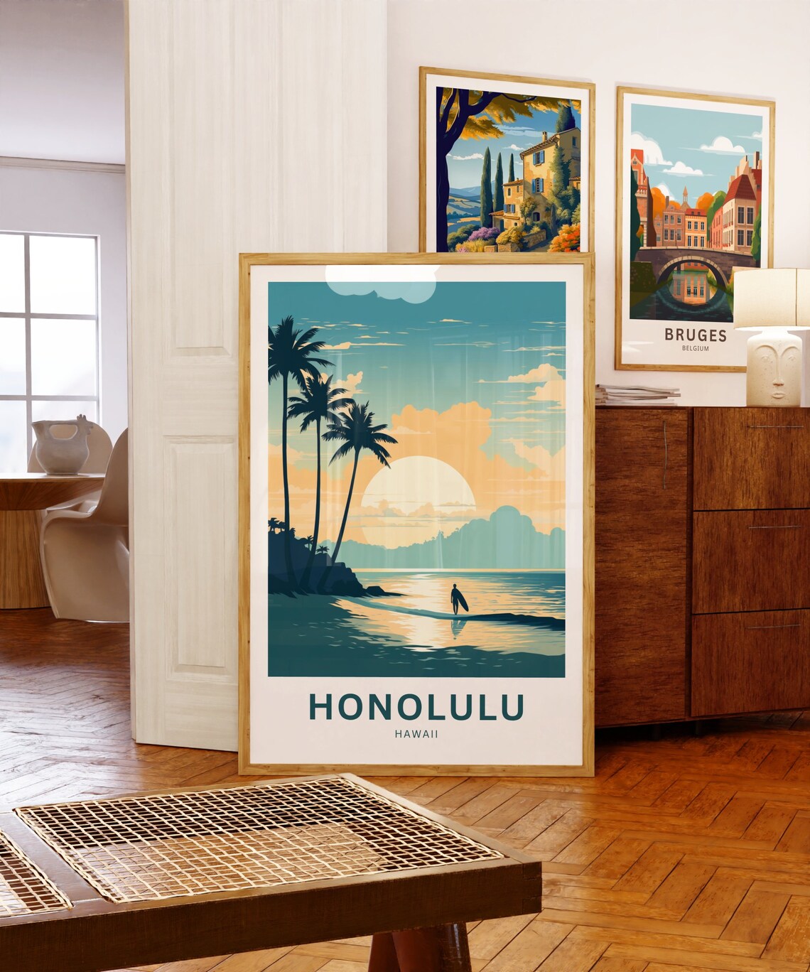 Honolulu Hawaii Travel Poster, United States Wall Art - Image 5