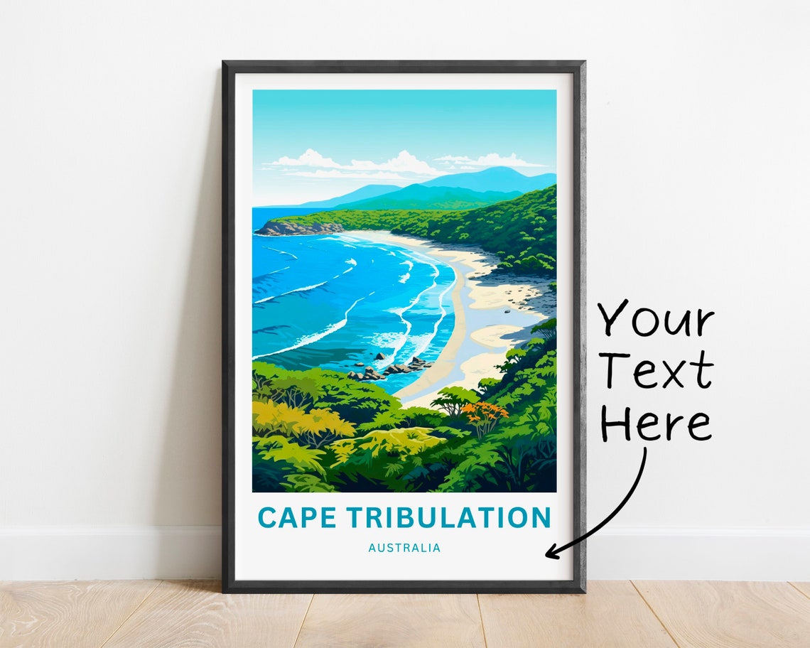 Cape Tribulation Australia Pristine Beach Vintage Travel Poster Gift - Image 2