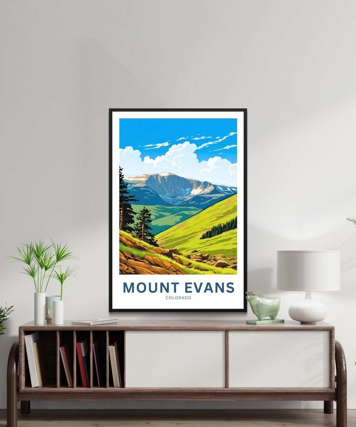 Mount Evans Colorado Alpine Meadow and Snowy Summit Pines Poster - Image 2