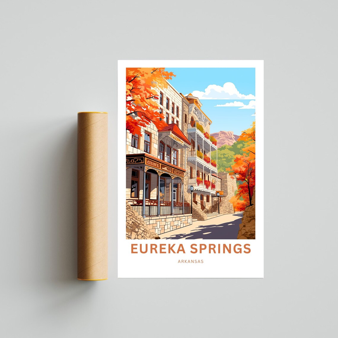Personalized Eureka Springs Travel Poster, Arkansas Art Print - Image 4