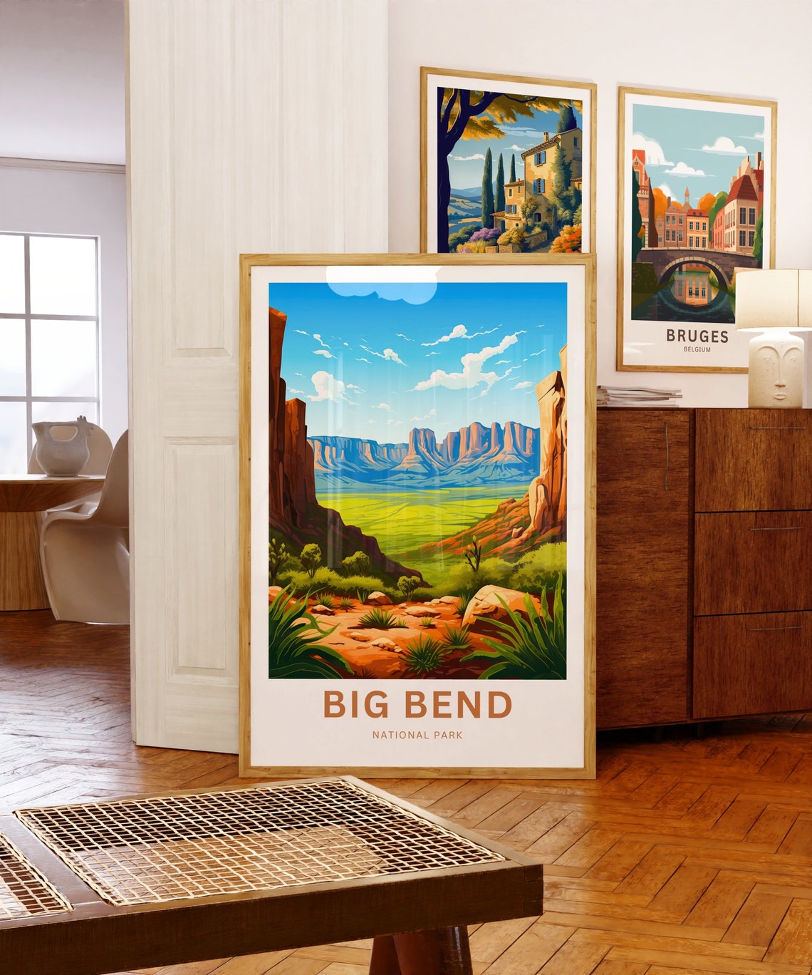 Big Bend Personalized Texas Desert Canyon Mesas Landscape Poster - Image 5