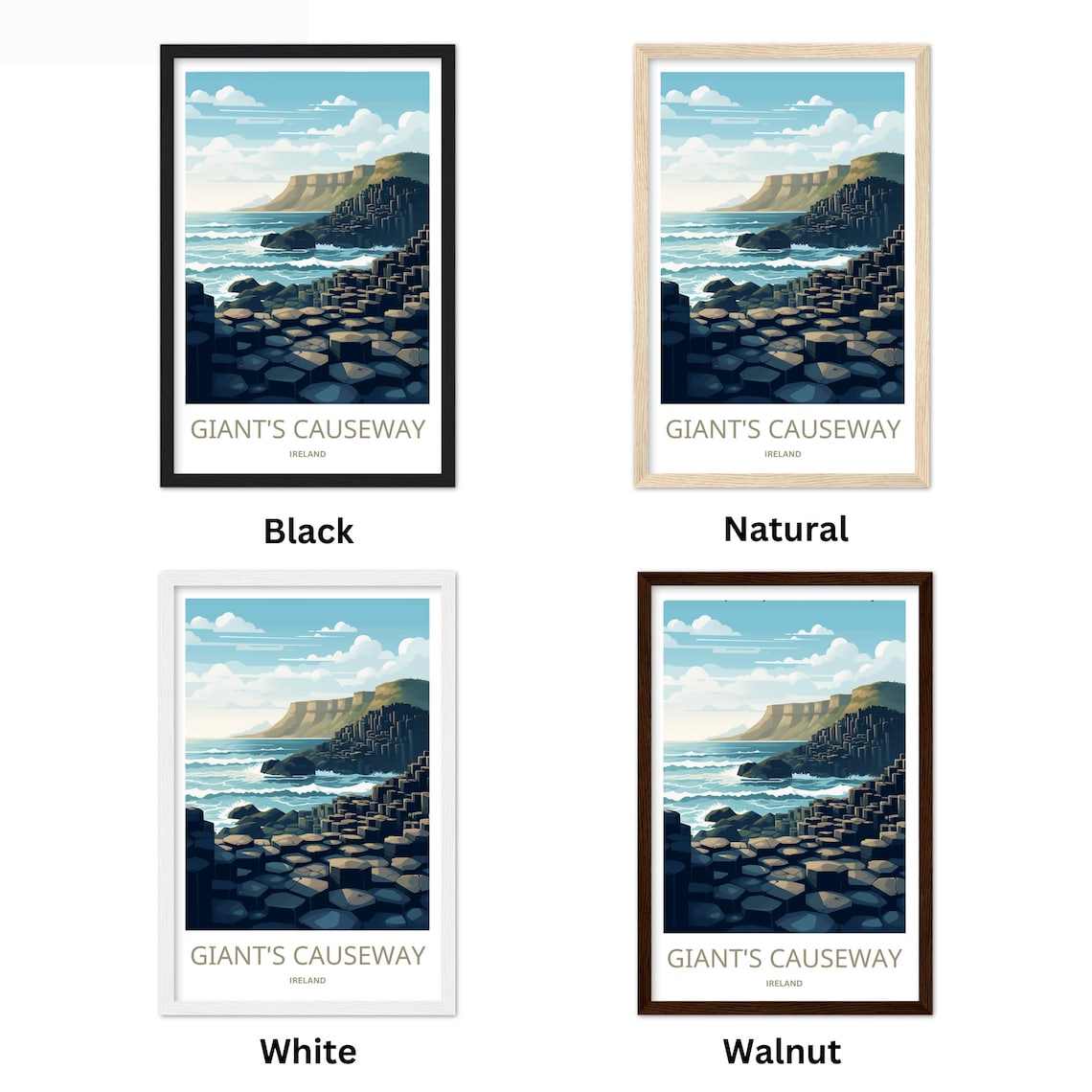 Giants Causeway Travel Poster, Ireland Wall Art - Image 2